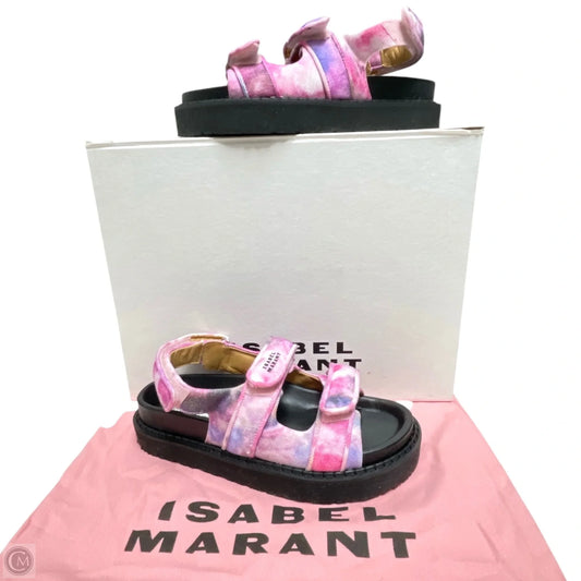 Sandals Designer By Isabel Marant In Pink & Purple, Size: 5.5