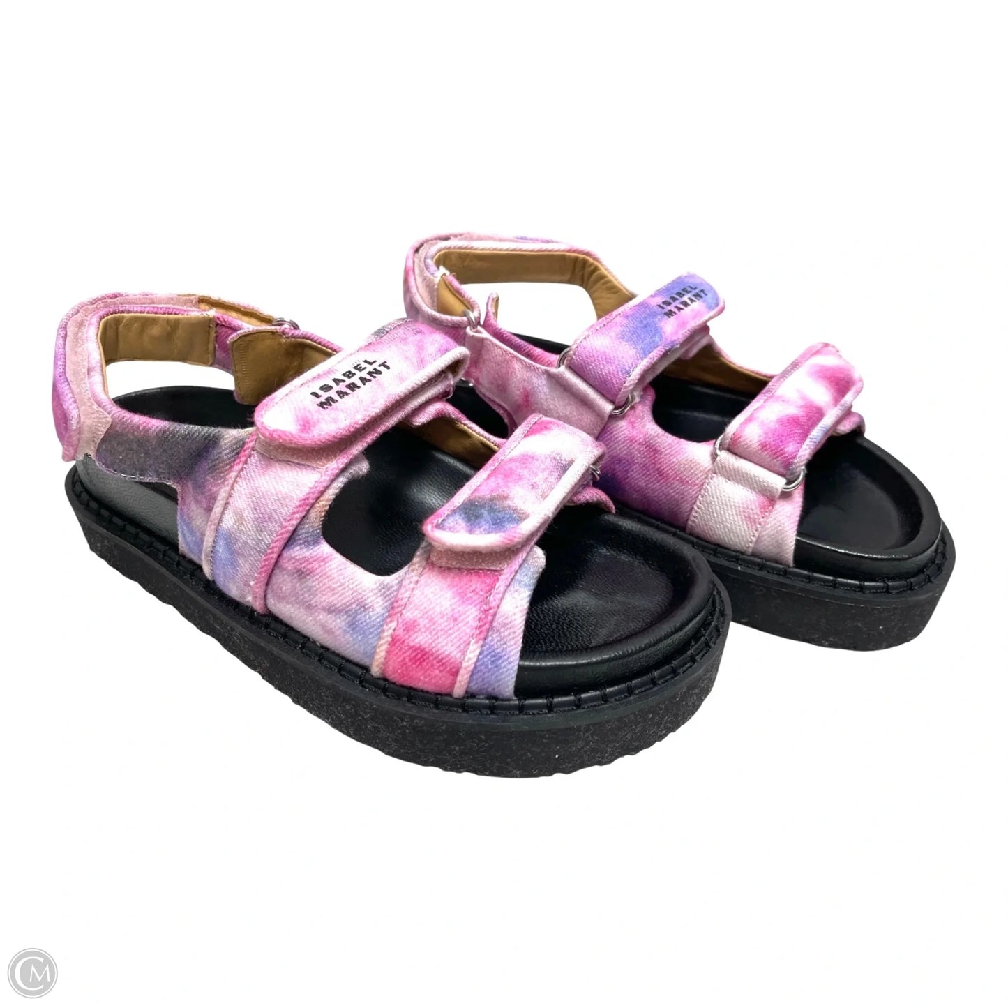 Sandals Designer By Isabel Marant In Pink & Purple, Size: 5.5