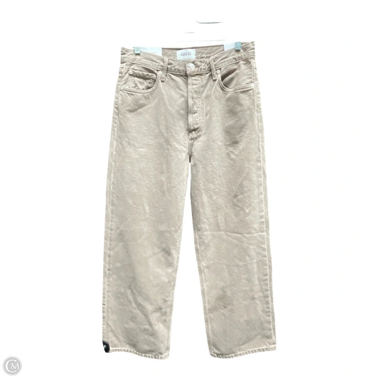 Jeans Wide Leg By Agolde In Taupe, Size: 6
