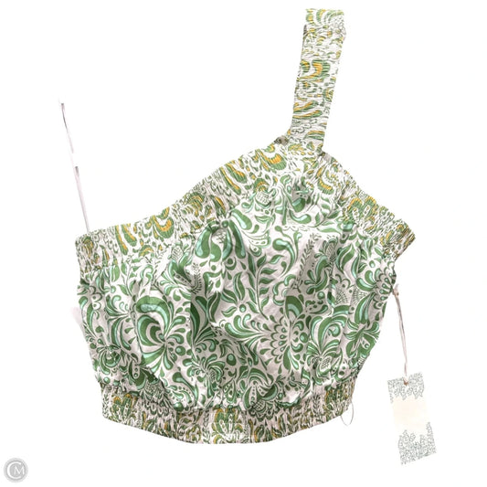 Top Sleeveless By HYACINTH HOUSE In Green & White, Size: S