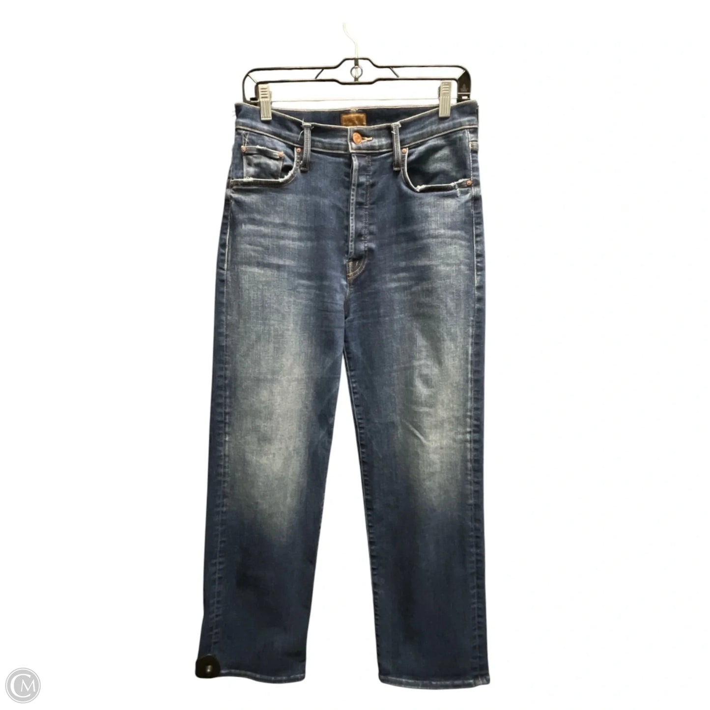 Jeans Straight By Mother In Blue Denim, Size: 8