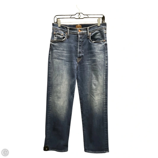 Jeans Straight By Mother In Blue Denim, Size: 8