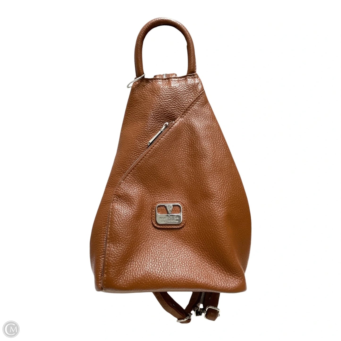 Backpack Leather By Valentina, Size: Medium