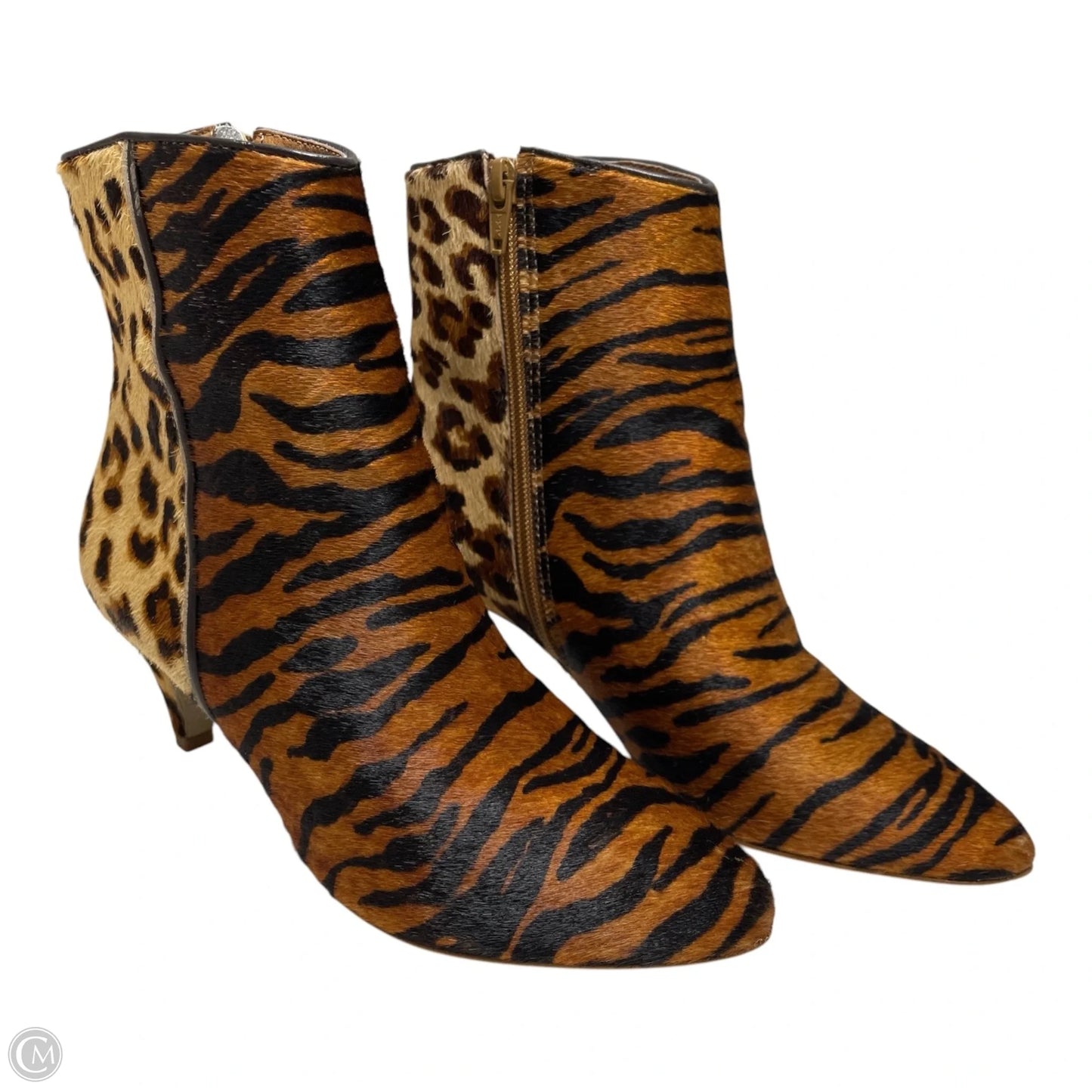 Boots Ankle Heels By Matisse In Animal Print, Size: 6