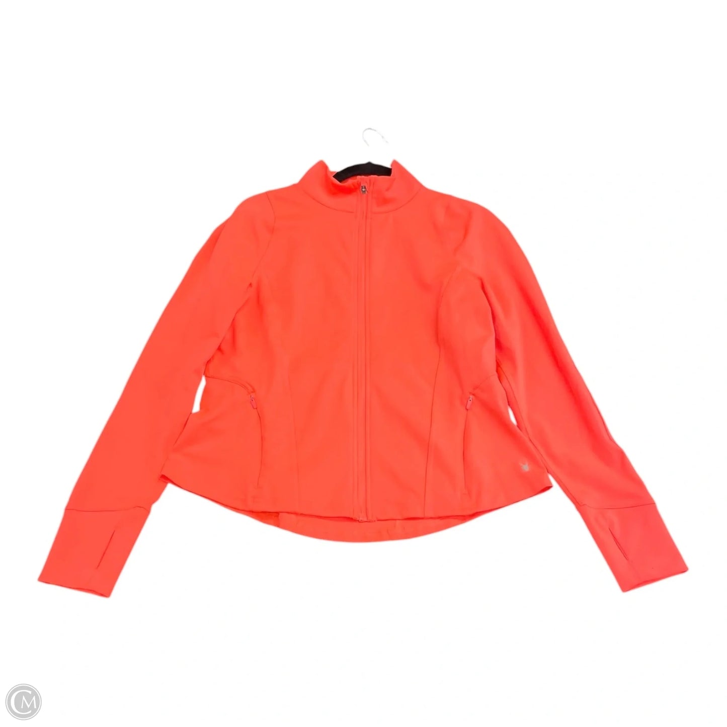 Athletic Jacket By Spyder In Orange, Size: L