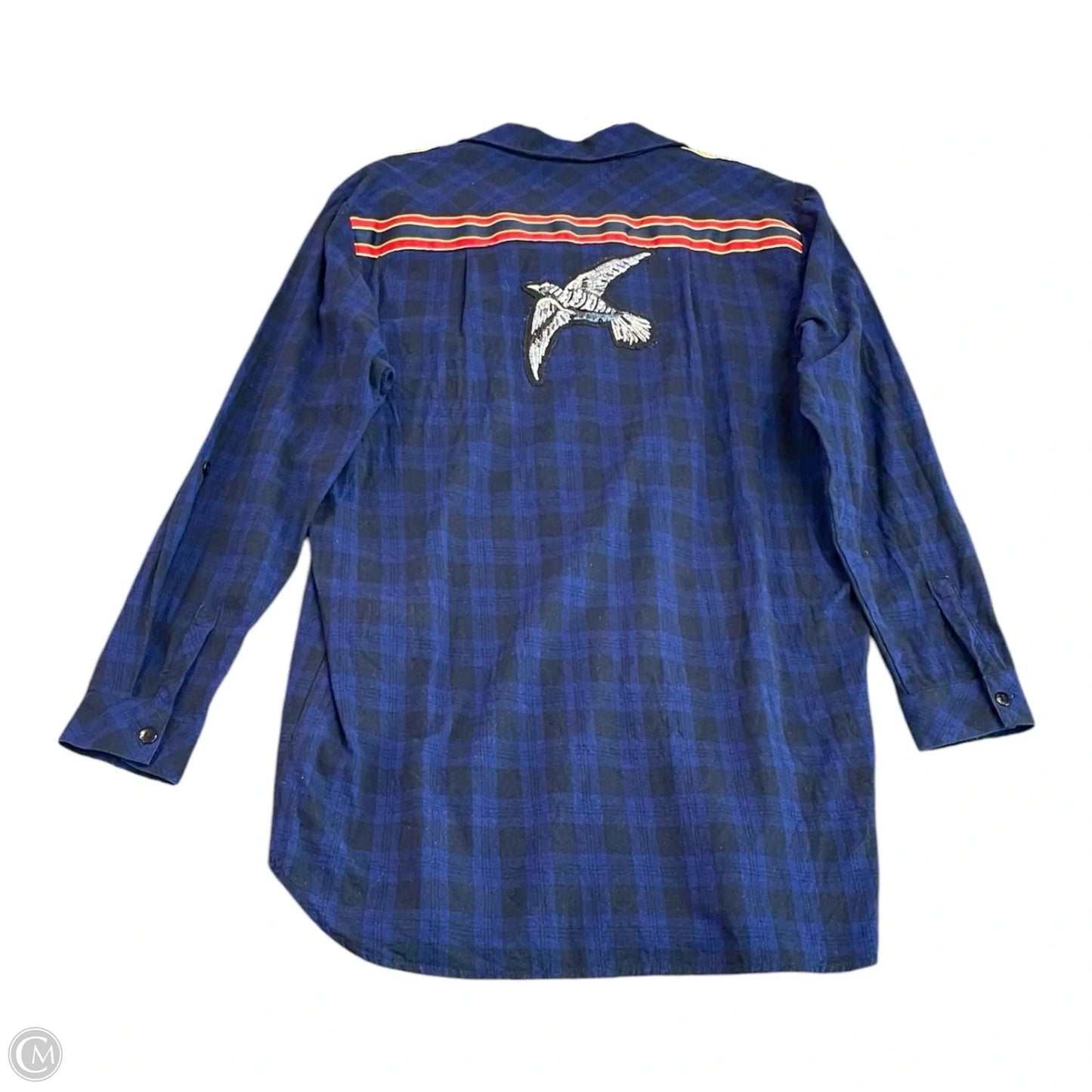 Tunic Long Sleeve By Sam Edelman In Plaid Pattern, Size: L