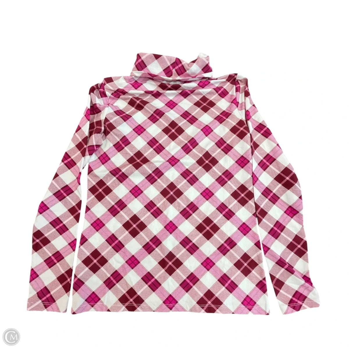 Top Long Sleeve By Talbots In Plaid Pattern, Size: Xs