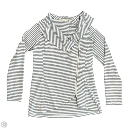 Jacket Moto By Andree By Unit In Striped Pattern, Size: M