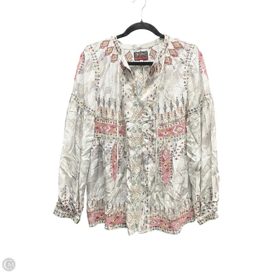 Blouse Designer By Johnny Was In Multi-colored, Size: Xs