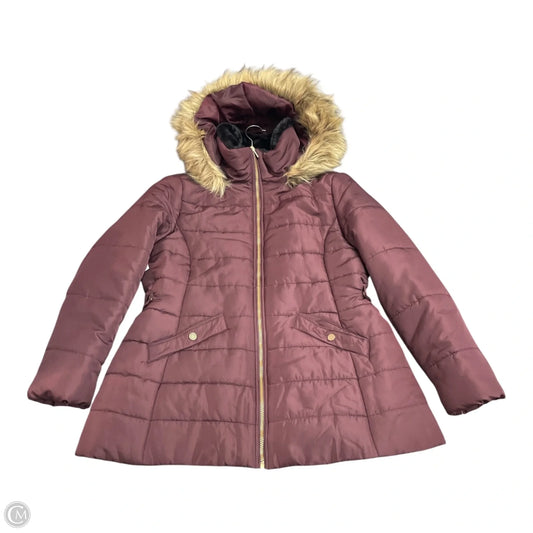 Coat Puffer & Quilted By Celebrity Pink In Maroon, Size: Xl