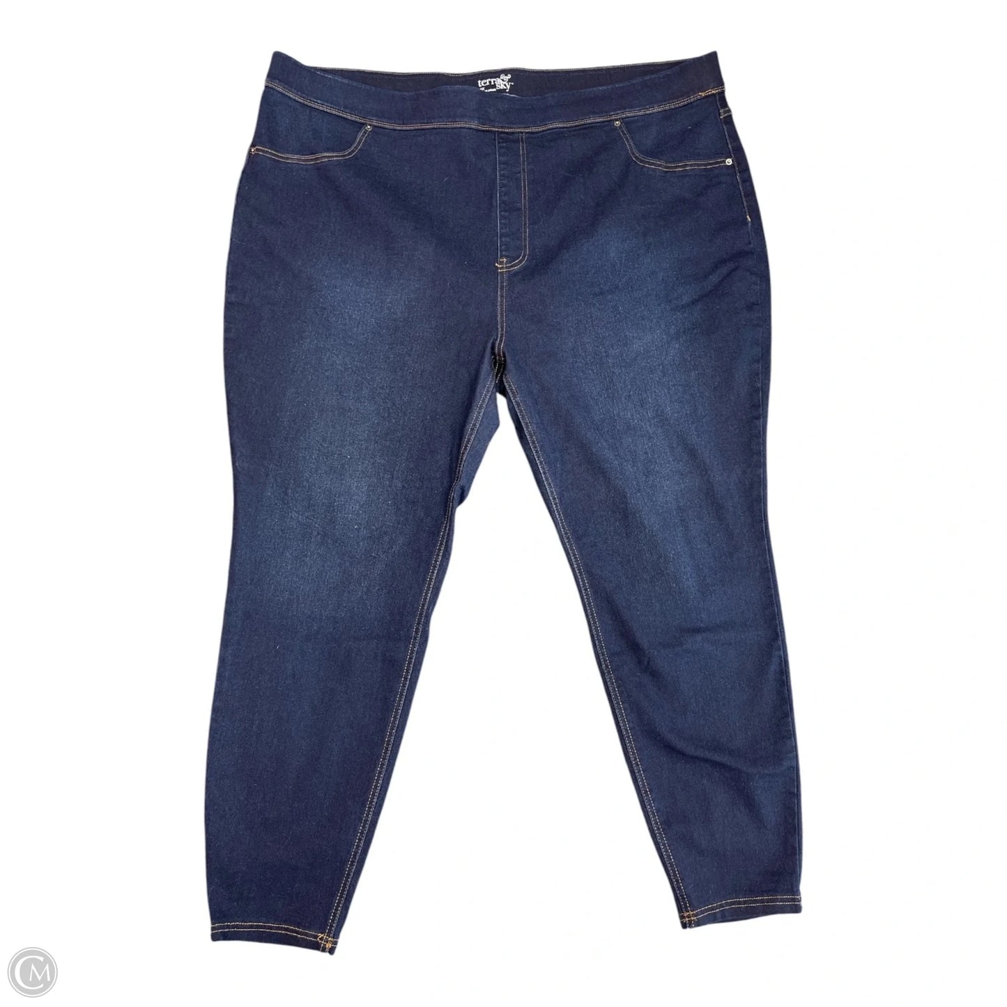 Jeans Jeggings By Terra & Sky In Blue Denim, Size: 3x