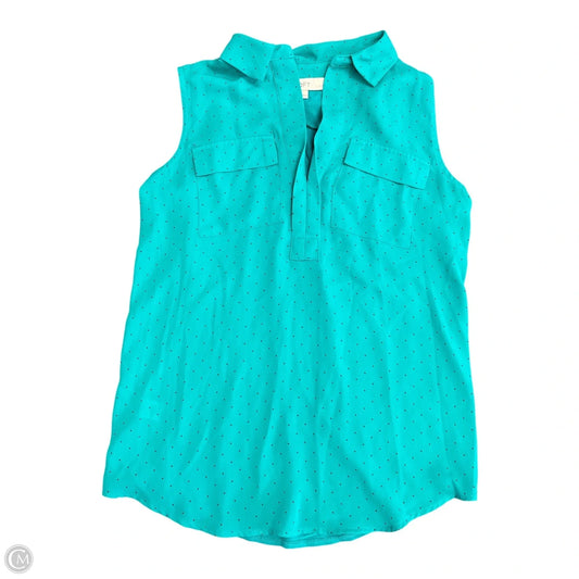 Top Sleeveless By Loft In Polkadot Pattern, Size: Xsp