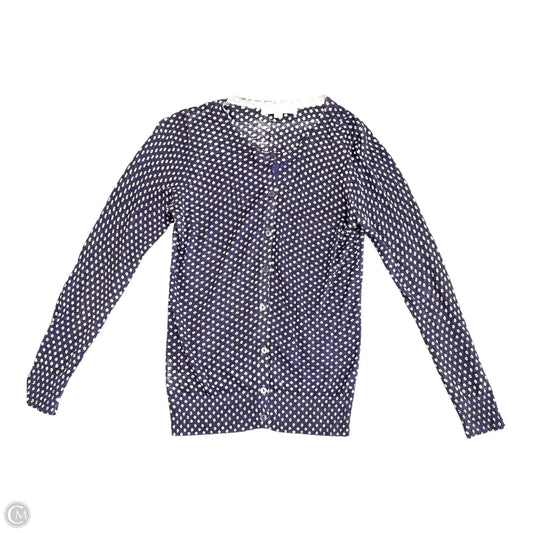 Sweater Cardigan By Loft In Blue & White, Size: Xsp