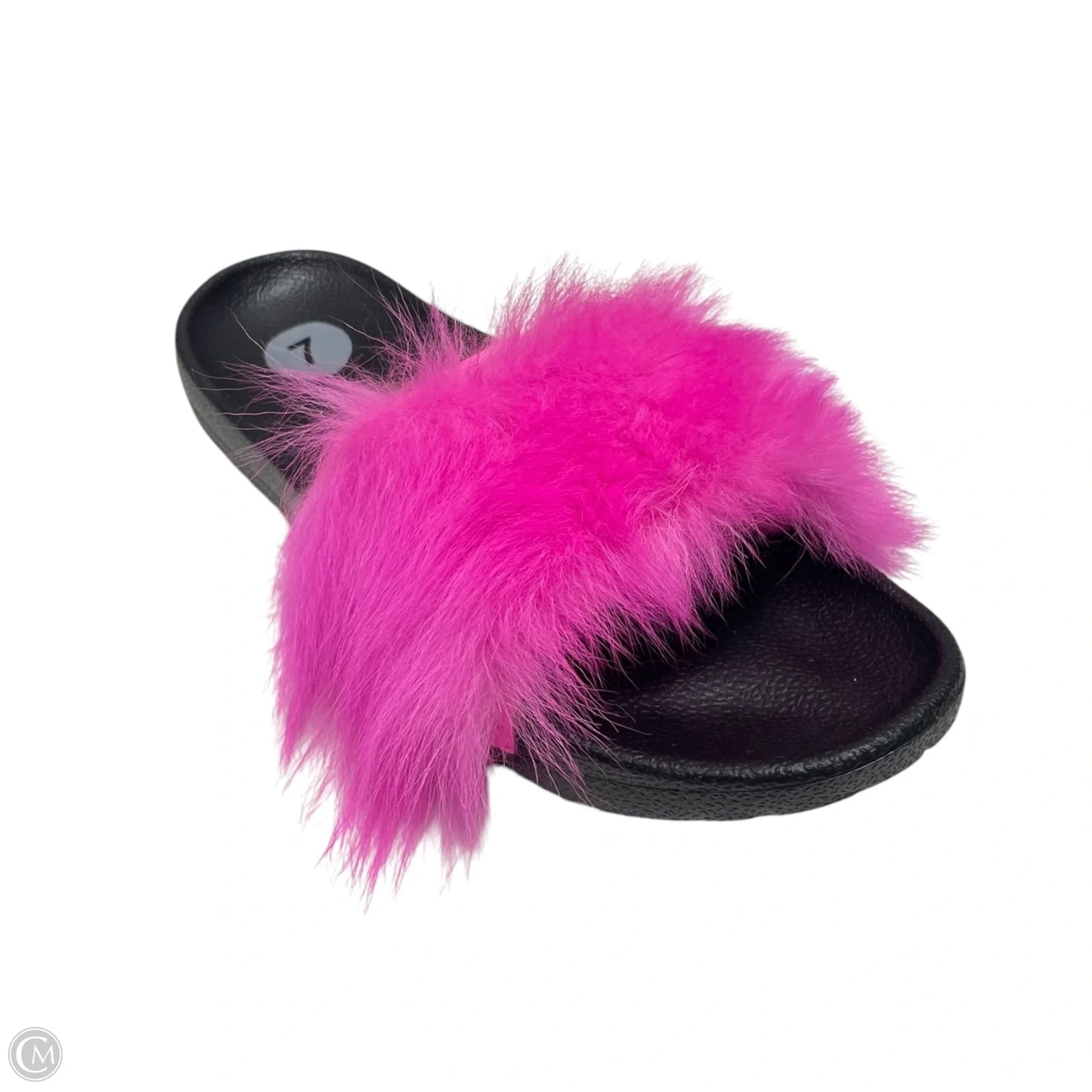 Sandals Designer By Ugg In Black & Pink, Size: 7