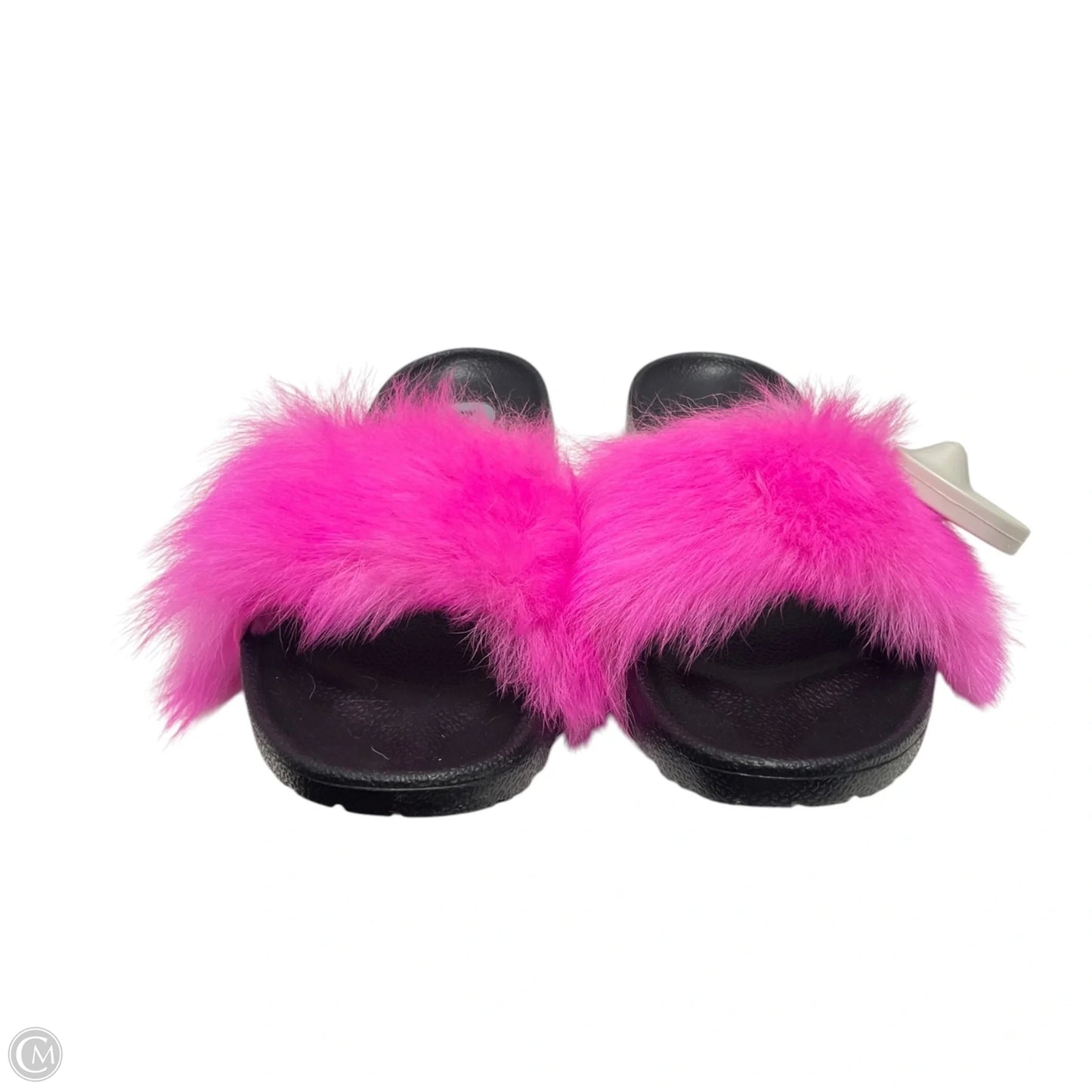 Sandals Designer By Ugg In Black & Pink, Size: 7