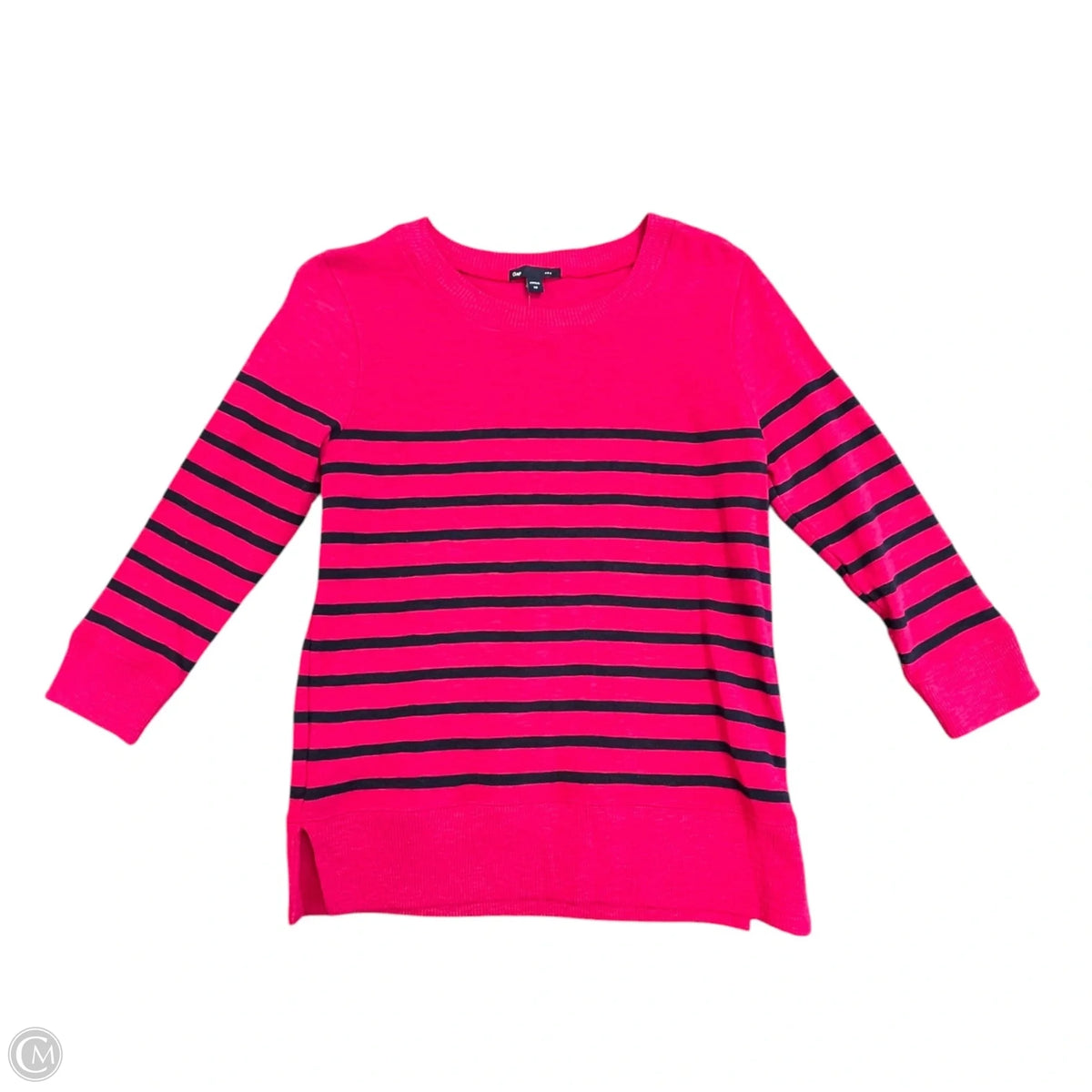 Top 3/4 Sleeve By Gap In Striped Pattern, Size: Xs
