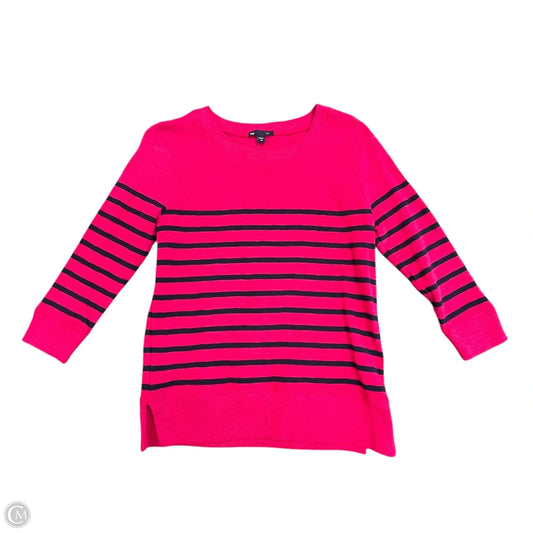 Top 3/4 Sleeve By Gap In Striped Pattern, Size: Xs