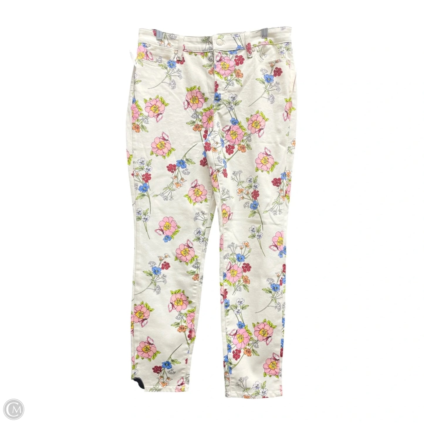 Jeans Skinny By Talbots In Floral Print, Size: 10