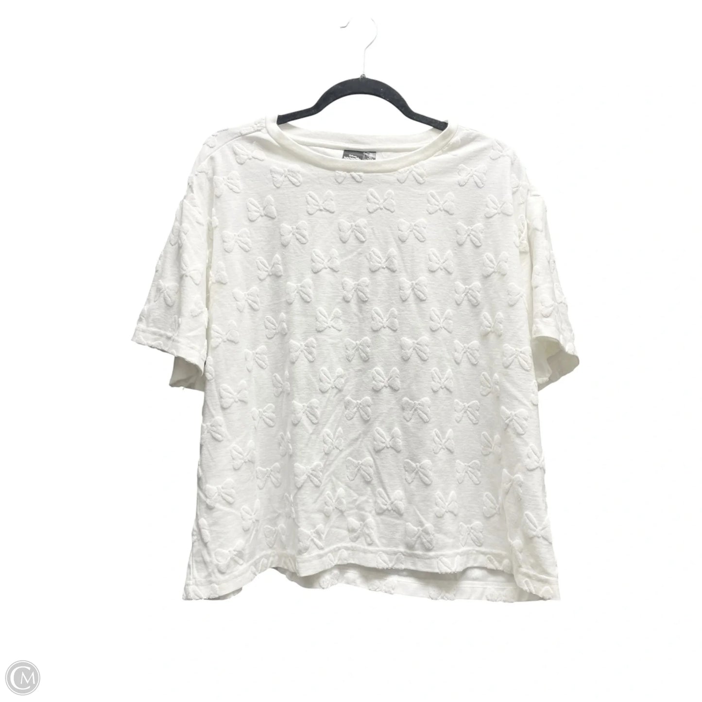 Top Short Sleeve By Disney In White, Size: Xl