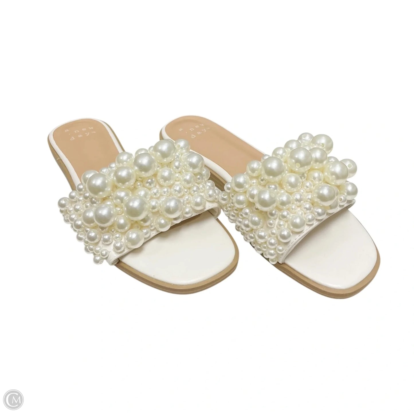 Sandals Flats By A New Day In Cream & Tan, Size: 6.5