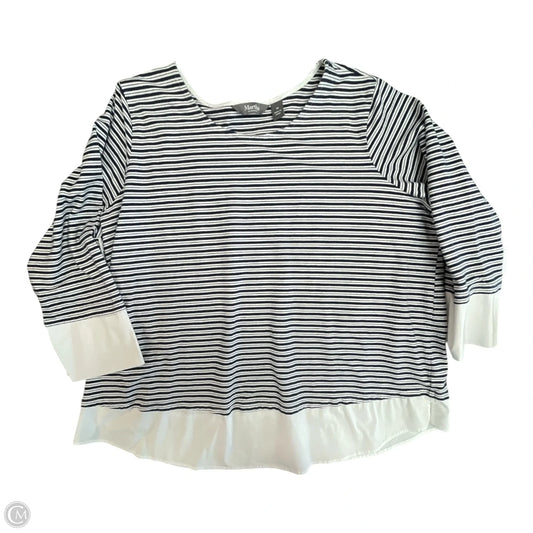 Top 3/4 Sleeve By MARTHA STEWART In Striped Pattern, Size: 2x
