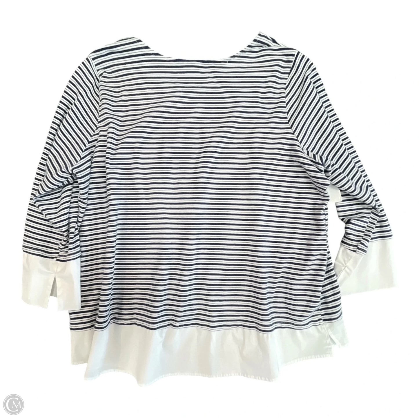 Top 3/4 Sleeve By MARTHA STEWART In Striped Pattern, Size: 2x