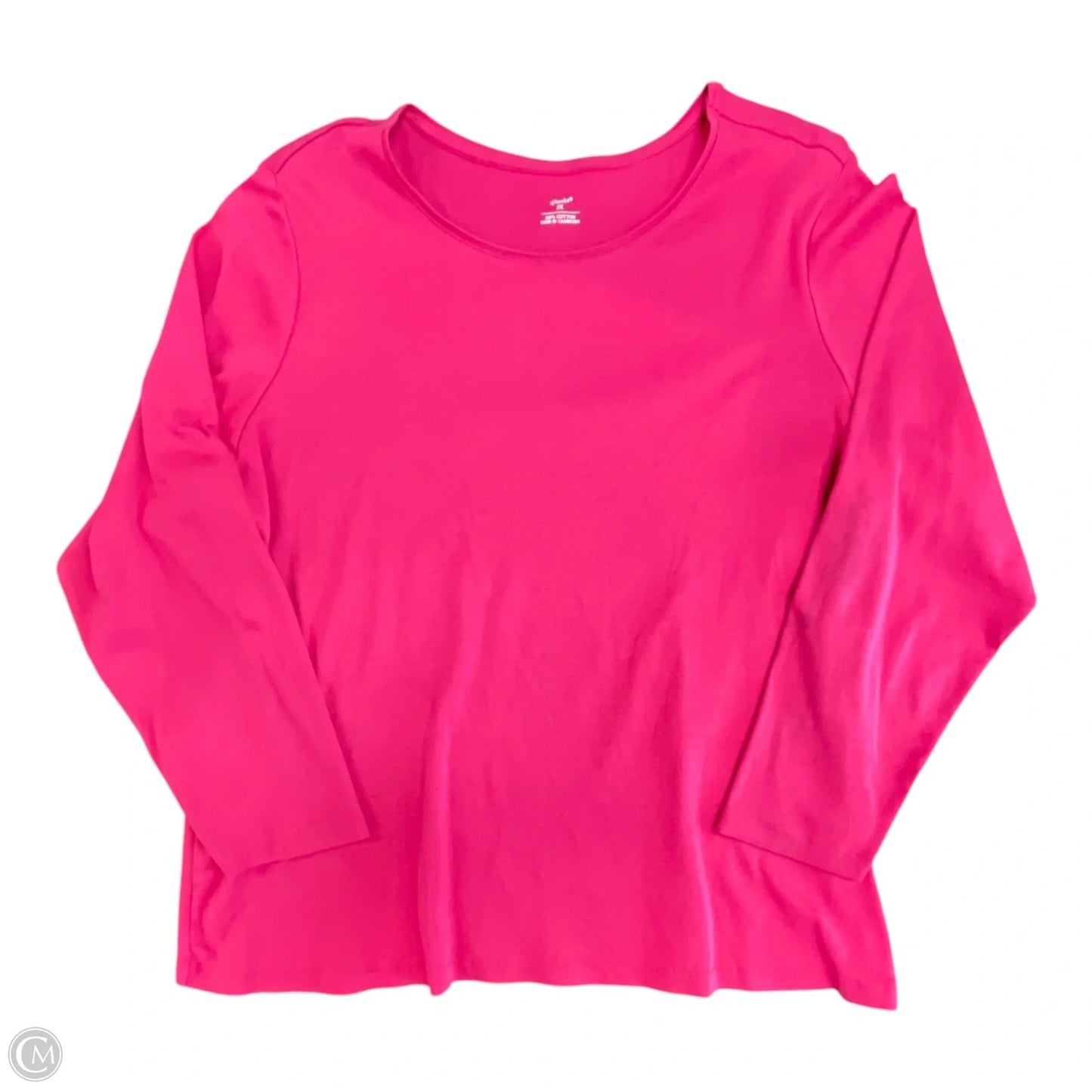 Top Long Sleeve Basic By Cj Banks In Pink, Size: 3x