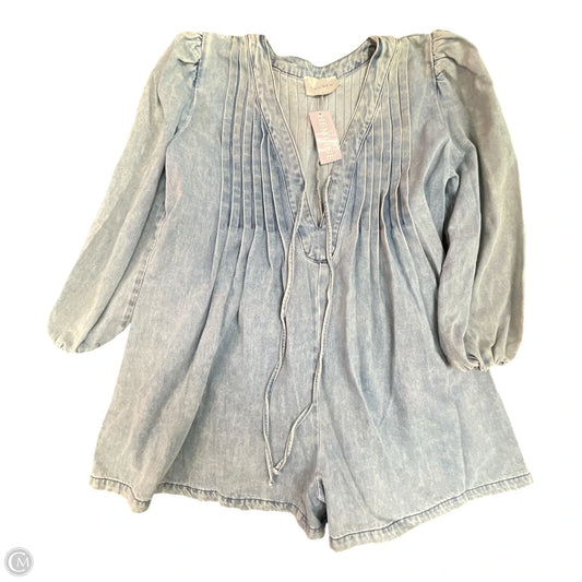 ROMPER By HAUSEN In Blue Denim, Size: L