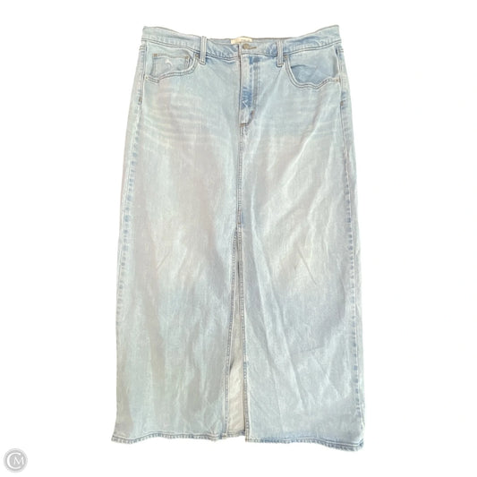Skirt Maxi By Universal Thread In Blue Denim, Size: 16