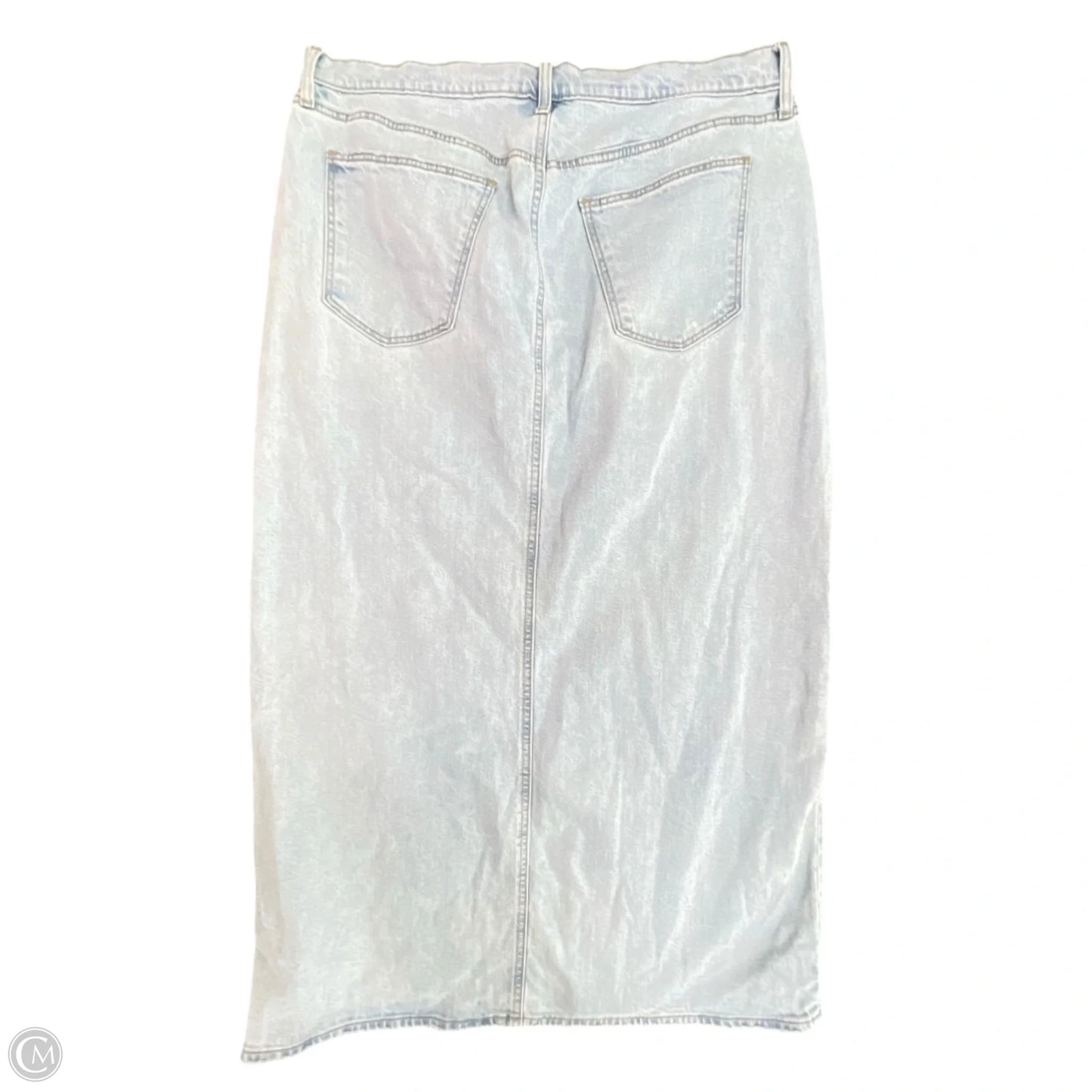 Skirt Maxi By Universal Thread In Blue Denim, Size: 16