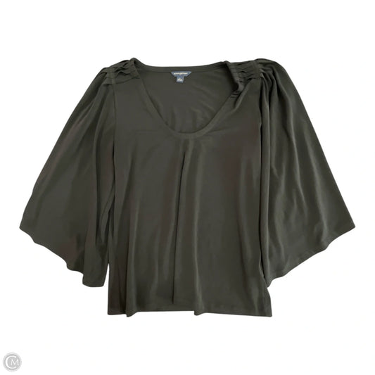 Top 3/4 Sleeve Basic By Banana Republic In Black, Size: L
