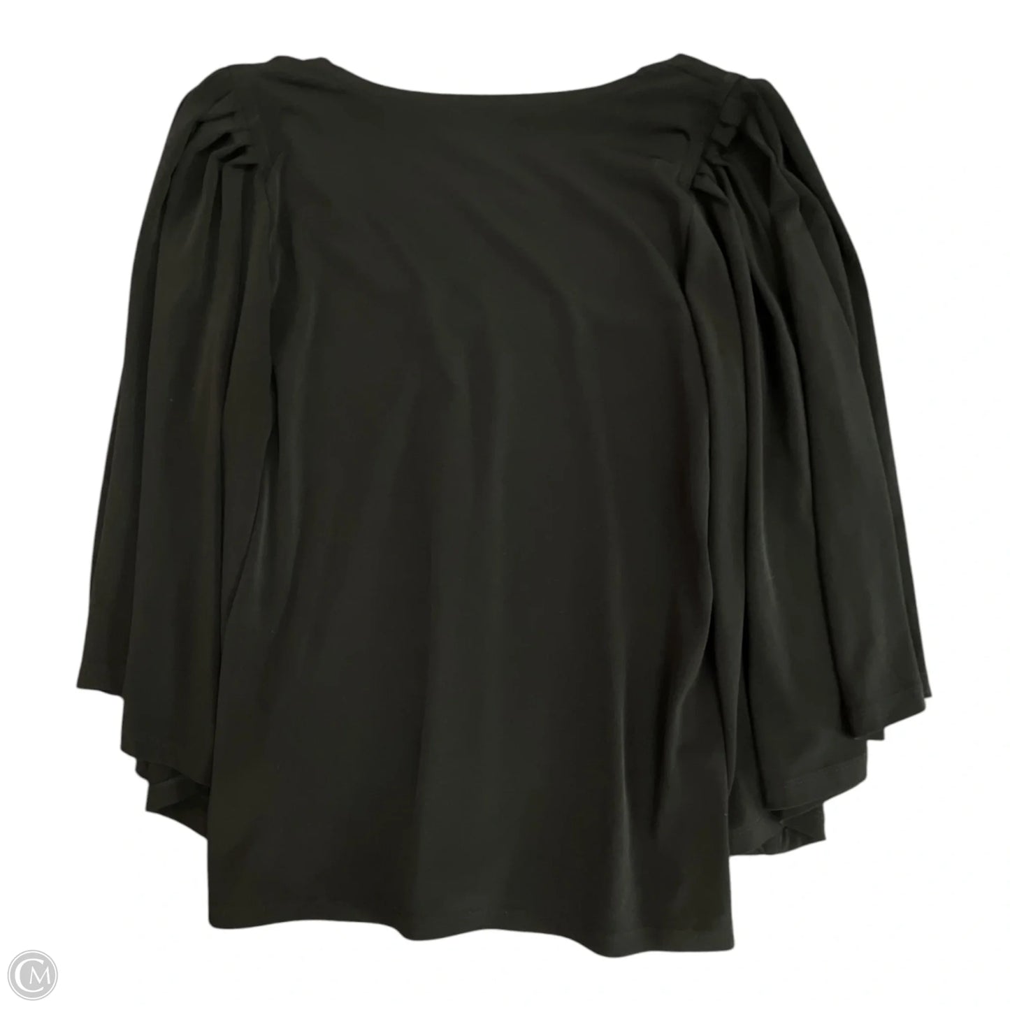 Top 3/4 Sleeve Basic By Banana Republic In Black, Size: L