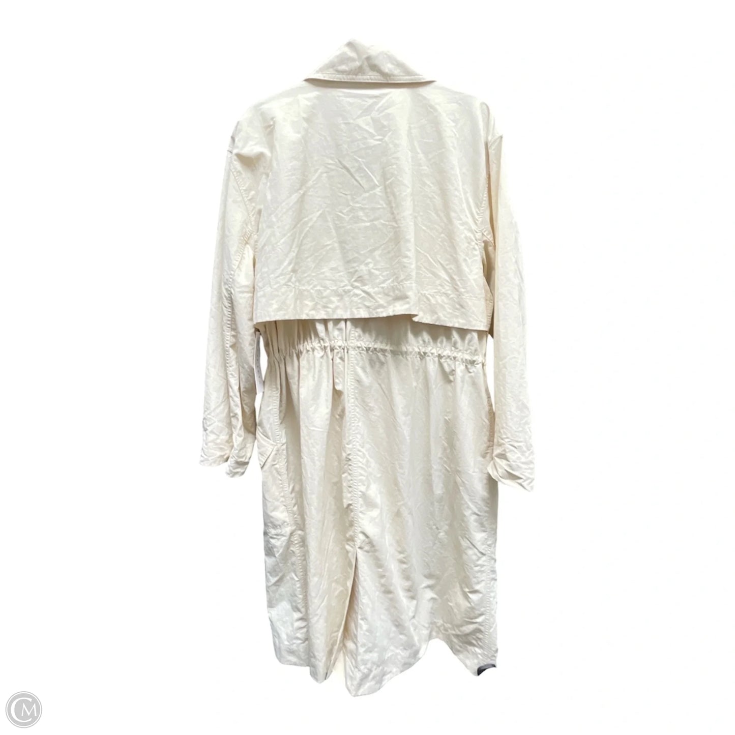 Coat Trench Coat By Athleta In Cream, Size: L