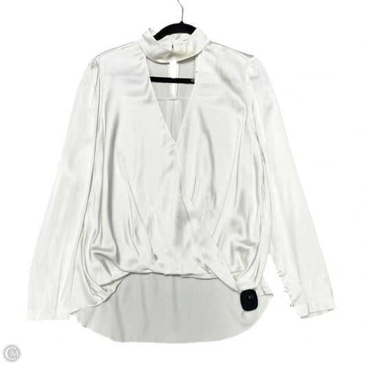 Blouse Long Sleeve By Alc In Ivory, Size: M