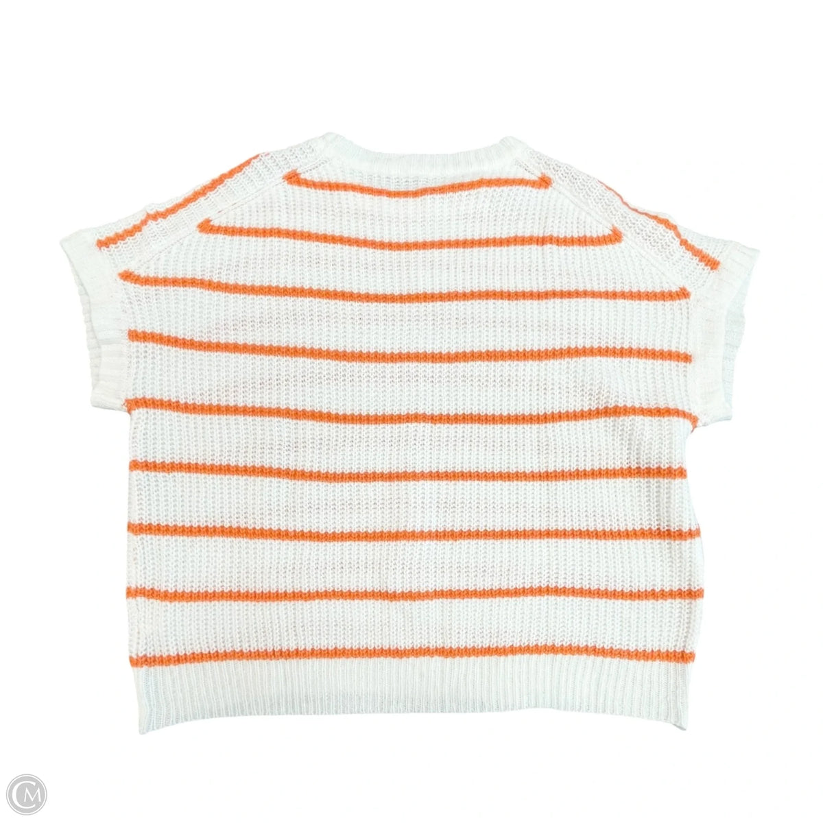 Sweater Short Sleeve By Clothes Mentor In Striped Pattern, Size: M