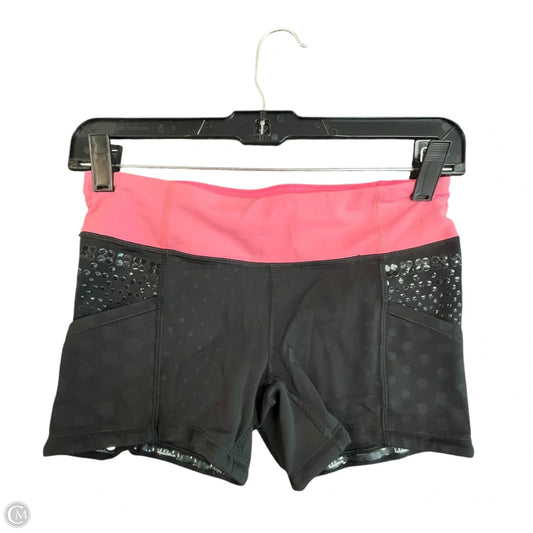Athletic Shorts By Lululemon In Black & Pink, Size: 6