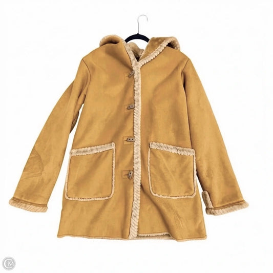 Coat Faux Fur & Sherpa By St Johns Bay In Tan, Size: M