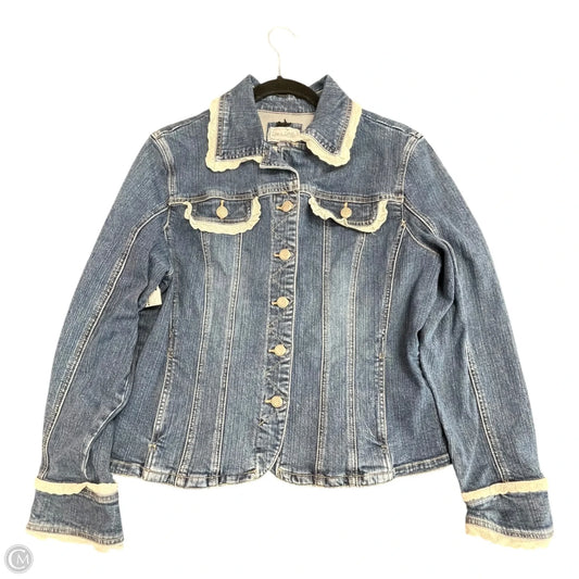 Jacket Denim By Live A Little In Blue Denim, Size: L