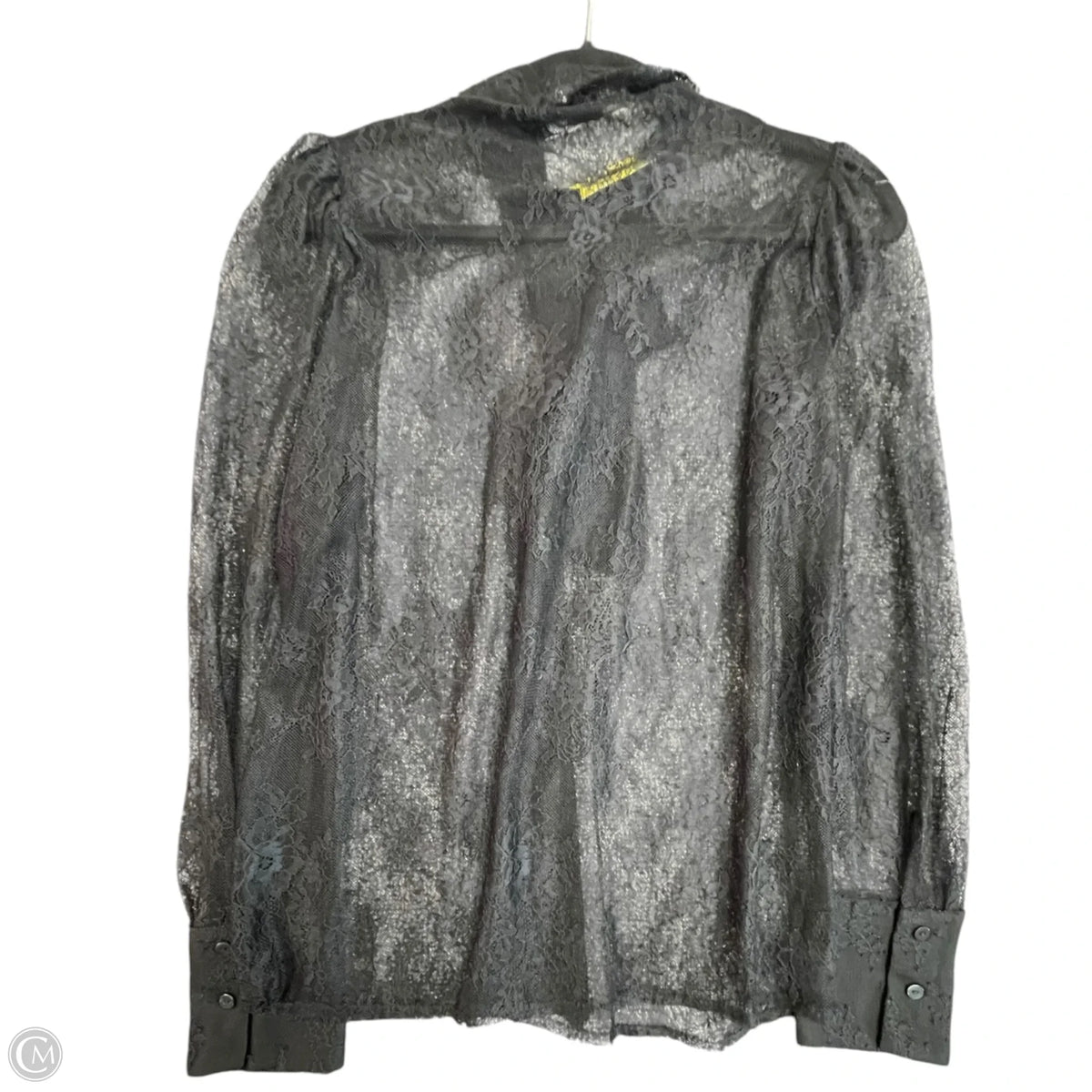 Blouse Long Sleeve By Mng In Black, Size: S