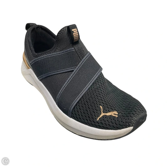 Shoes Sneakers By Puma In Black & Gold, Size: 8.5