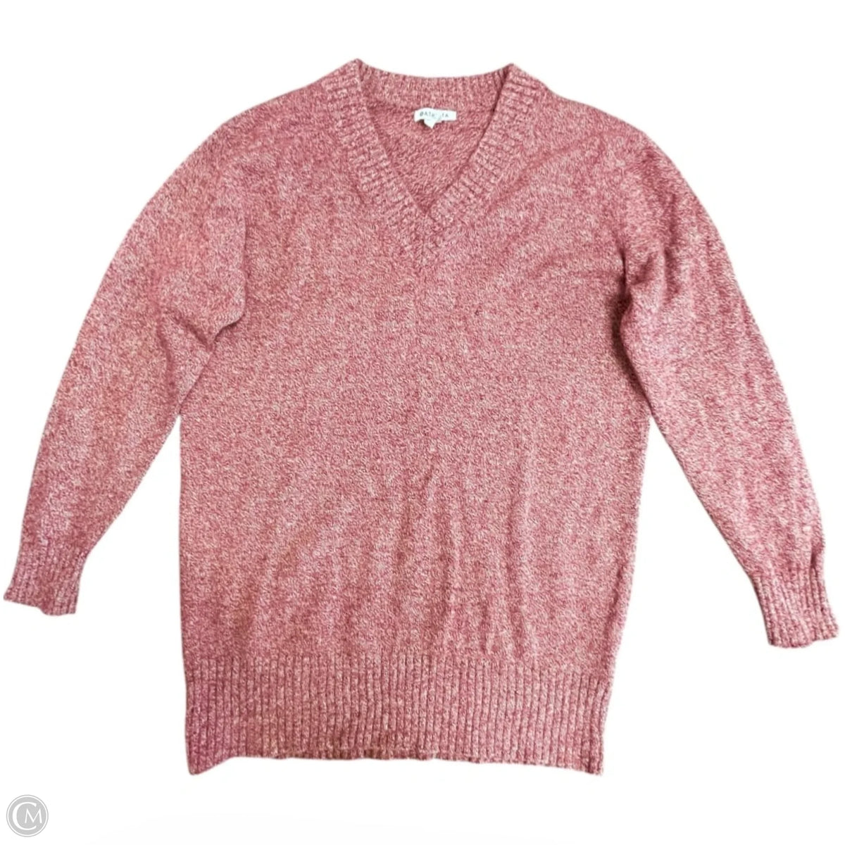 Sweater By Athleta In Pink & White, Size: L