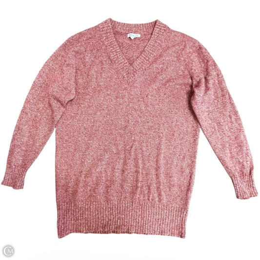 Sweater By Athleta In Pink & White, Size: L