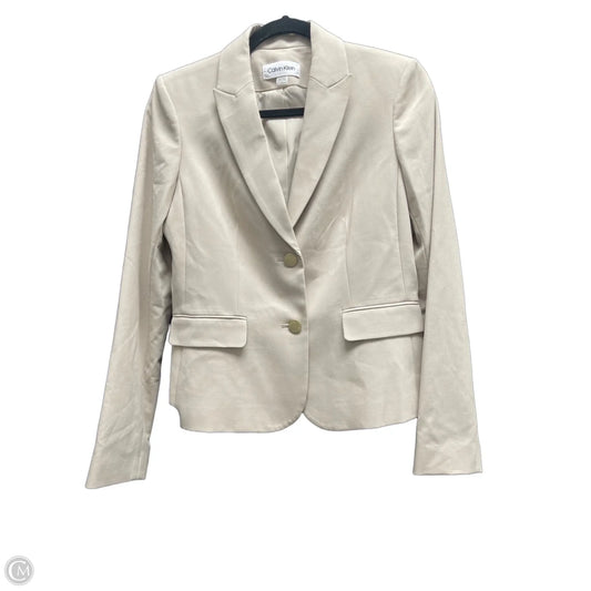 Blazer By Calvin Klein In Beige, Size: 4