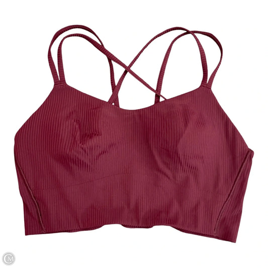 Athletic Bra By Lululemon In Maroon, Size: S
