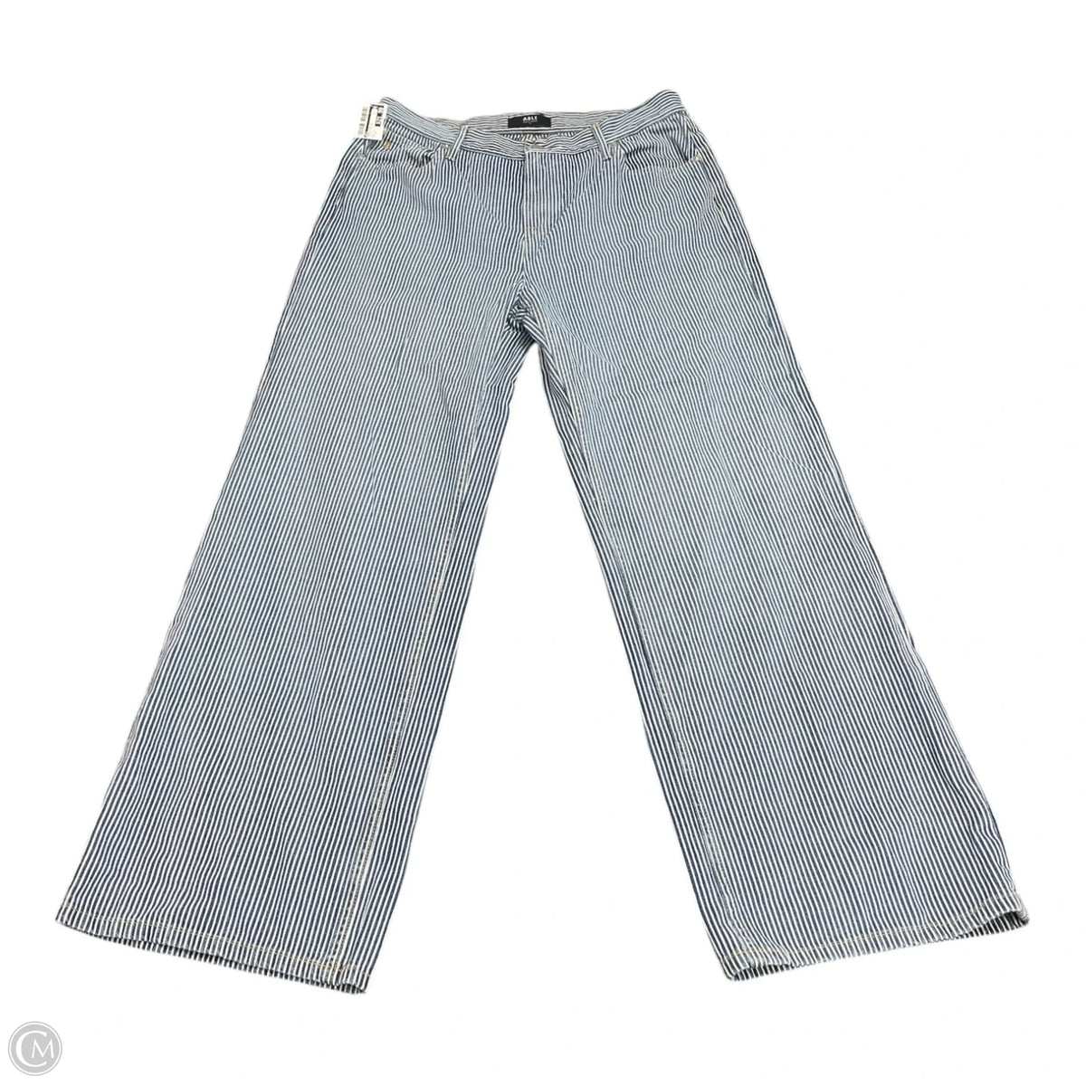 Jeans Wide Leg By Able In Striped Pattern, Size: 12