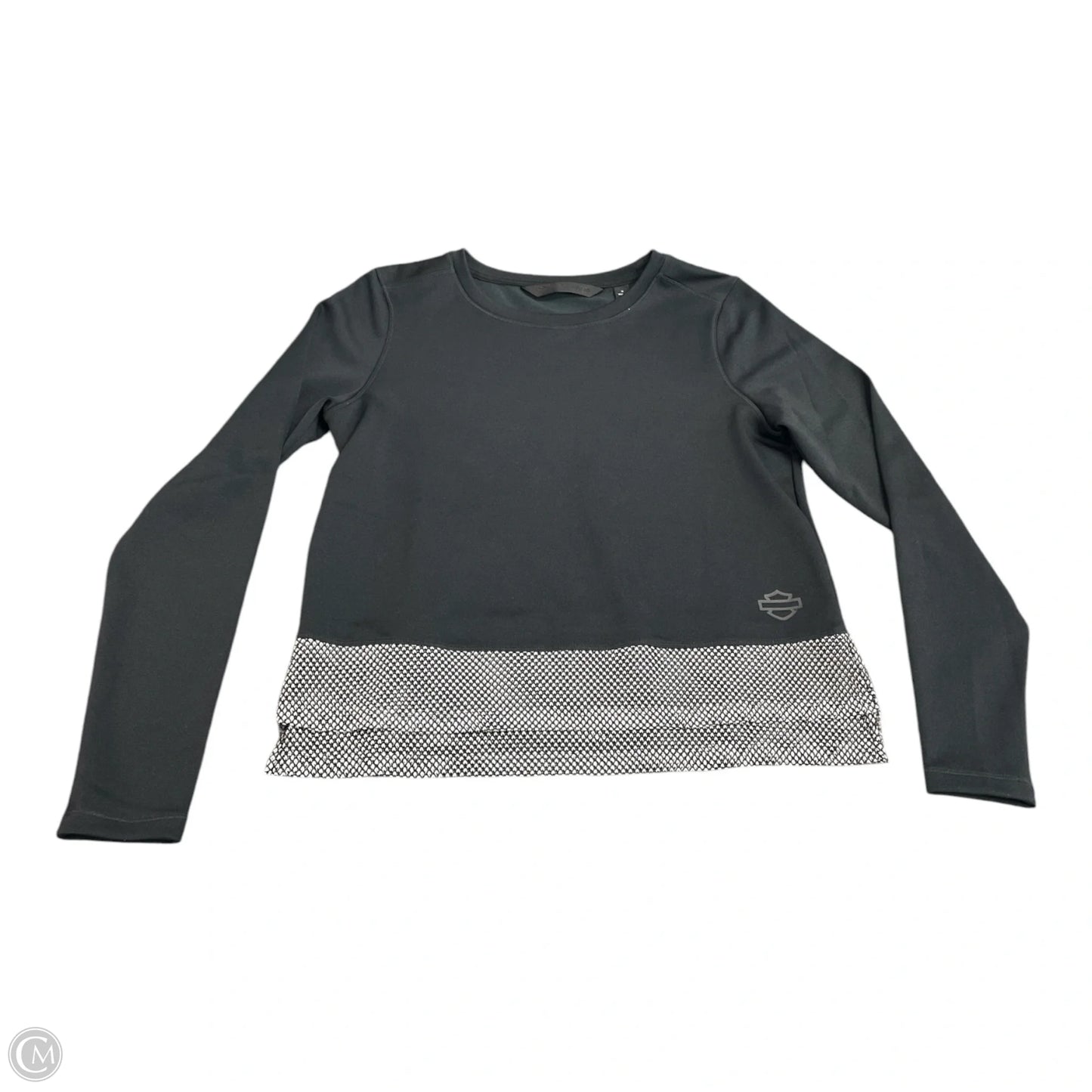 Top Long Sleeve By Harley Davidson In Black & White, Size: M