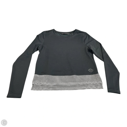 Top Long Sleeve By Harley Davidson In Black & White, Size: M
