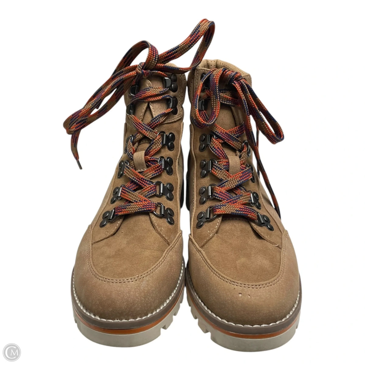Boots Hiking By Crown Vintage In Tan, Size: 7