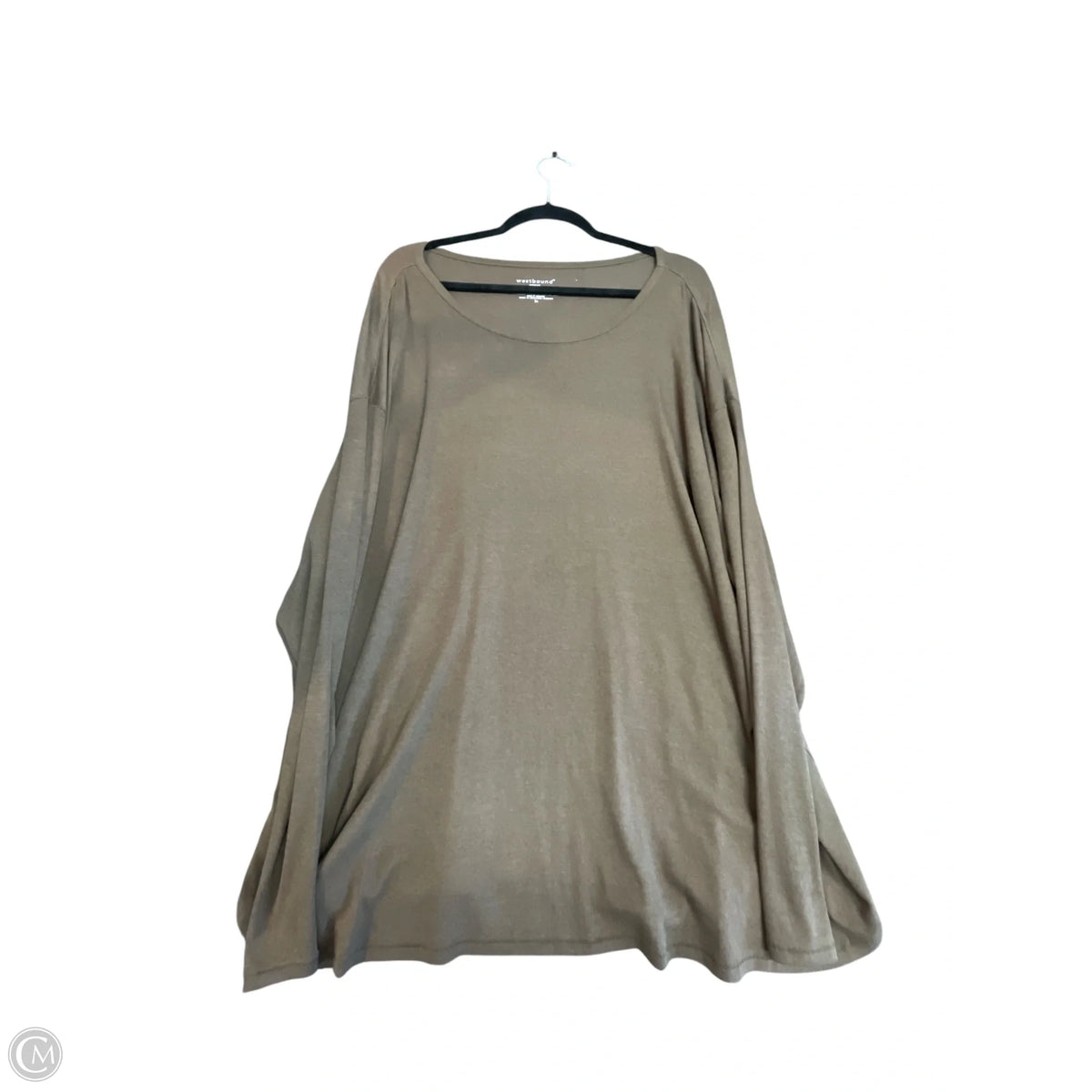 Top Long Sleeve Basic By West Bound In Brown, Size: 3x