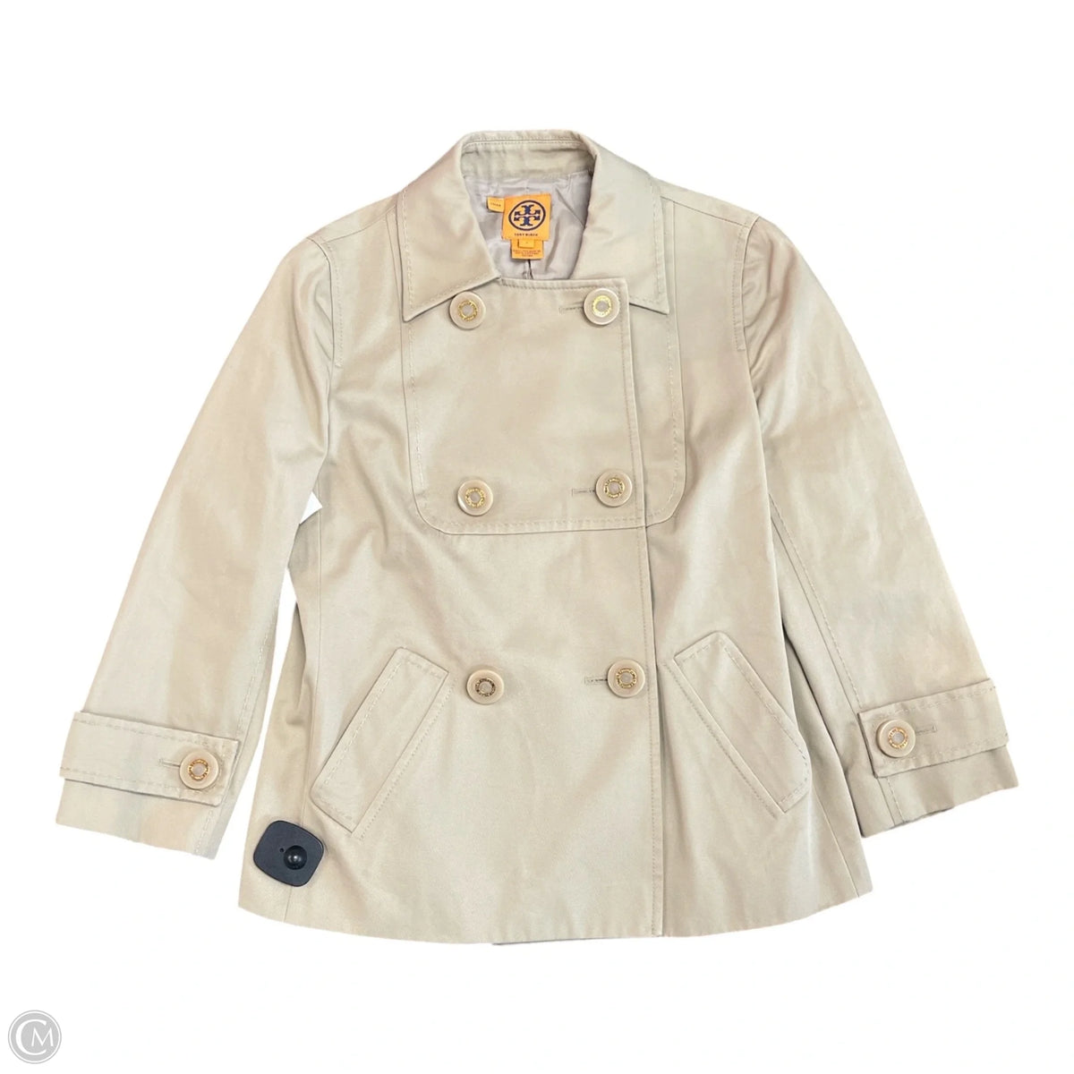 Coat Designer By Tory Burch In Tan, Size: S